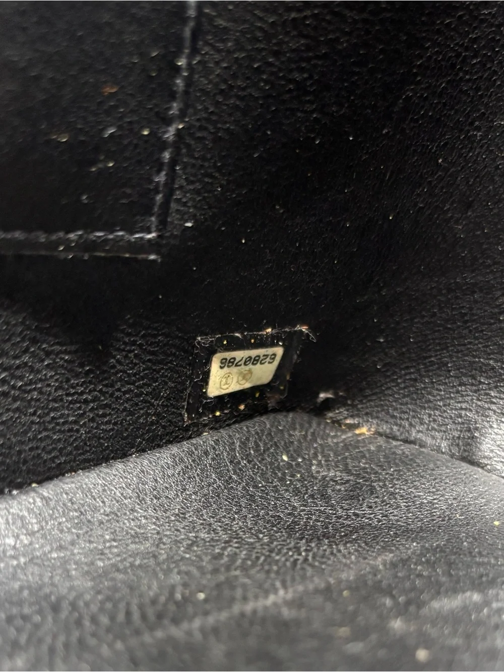 Authentic CHANEL black lambskin leather gold medallion 24k gold tote